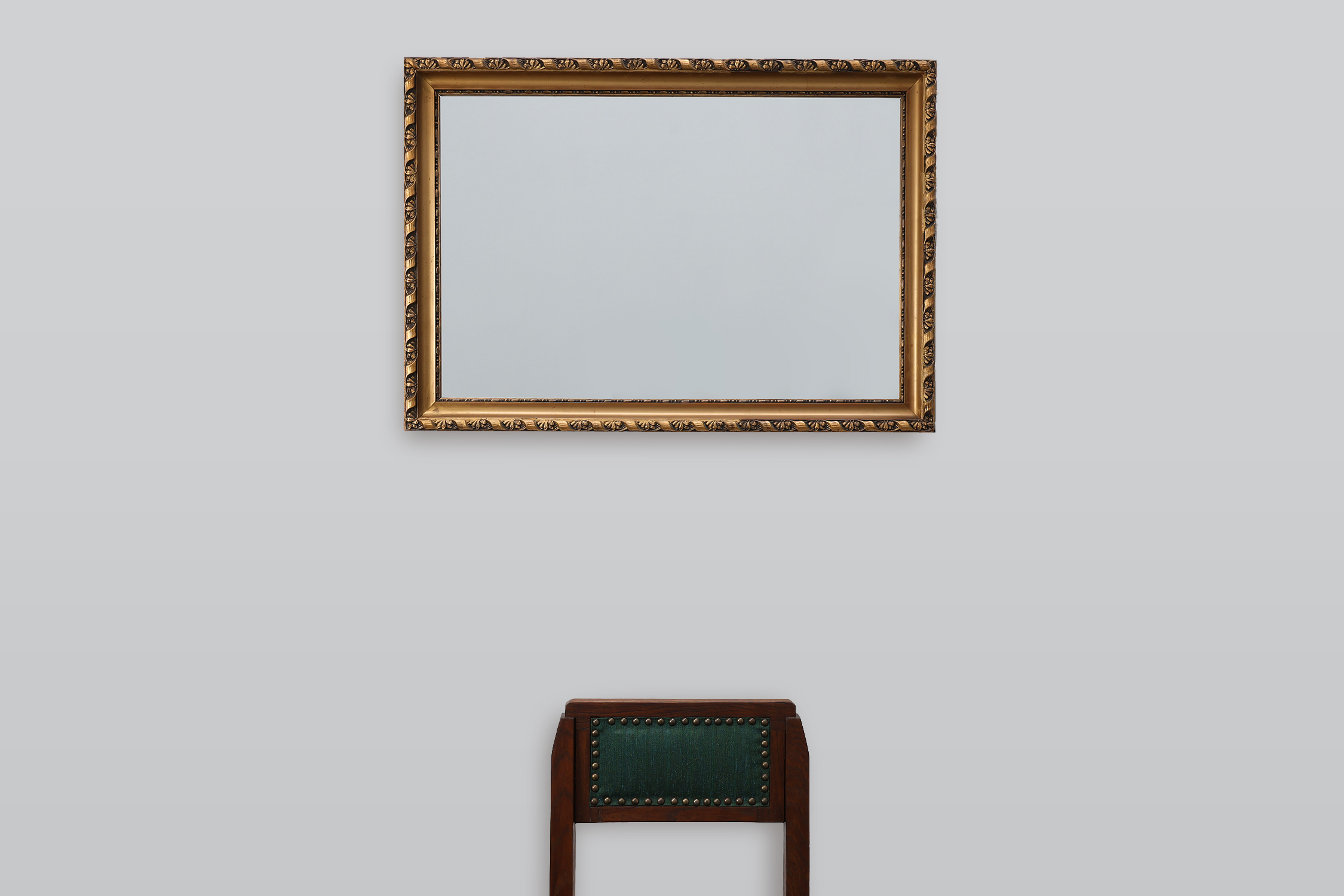 Neoclassical Giltwood Oak Mirror, Belgium, circa 1900thumbnail
